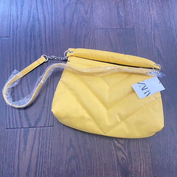 Puffy yellow shoulder bag - Picture 1 of 4